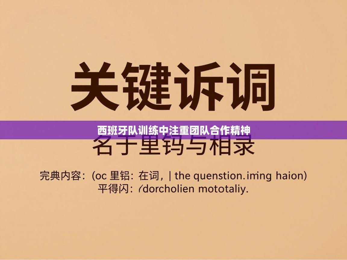爱游戏体育直播-西班牙队训练中注重团队合作精神 第4张